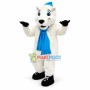 Holiday Polar Bear Mascot Costume Adult Plush