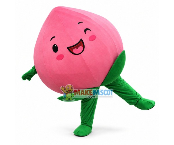 Deluxe Cartoon Pink Juicy Peach Mascot Costume Deluxe Cartoon Pink Juicy Peach Mascot Costume