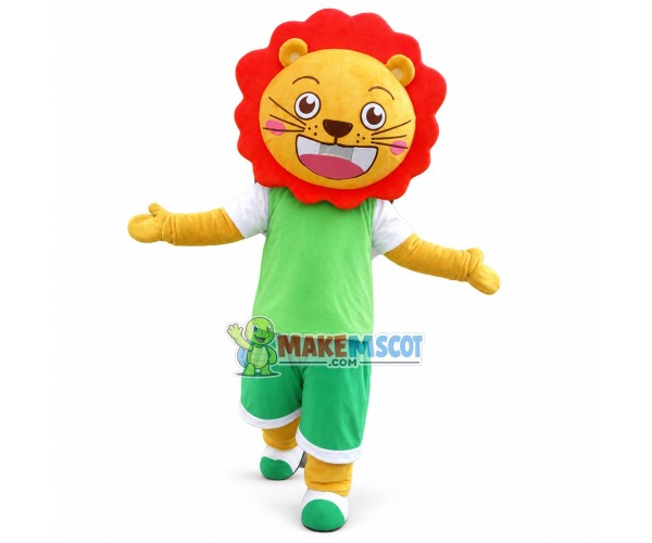 Happy Sporty Lion Mascot Cartoon Style Costume Happy Sporty Lion Mascot Cartoon Style Costume