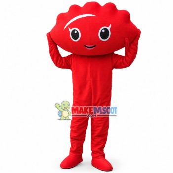 Red dumpling Man Mascot Costume Red dumpling Man Mascot Costume