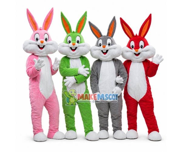 Bugs Bunny In Many Colors Mascot Costume Bugs Bunny In Many Colors Mascot Costume