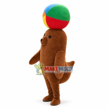 Sea Lion Heading The Ball Mascot Costume 