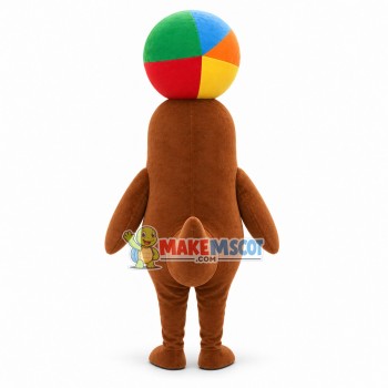 Sea Lion Heading The Ball Mascot Costume Sea Lion Heading The Ball Mascot Costume