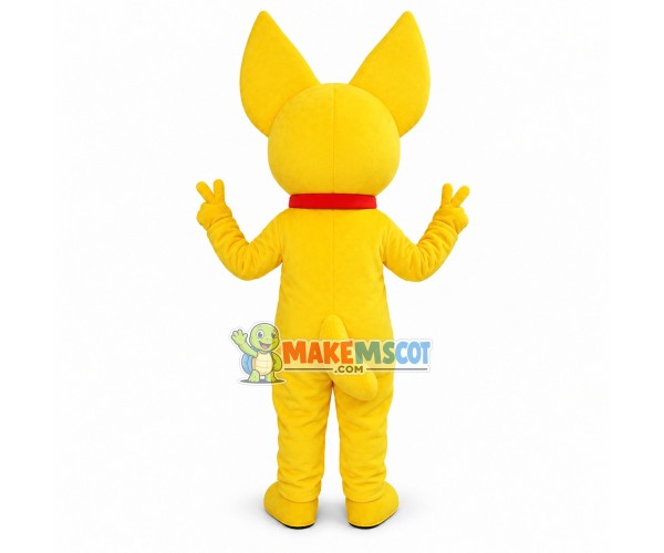 Lovely Cartoon Yellow French Bulldog Mascot Costume Lovely Cartoon Yellow French Bulldog Mascot Costume