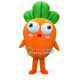 Scared Cartoon Carrot Lightweight Mascot Costume 