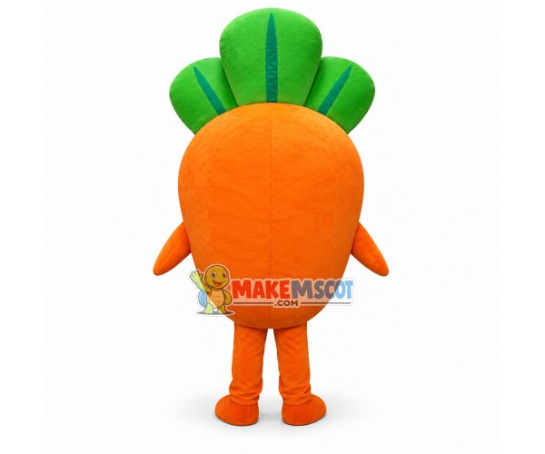 Scared Cartoon Carrot Lightweight Mascot Costume 