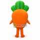 Scared Cartoon Carrot Lightweight Mascot Costume 
