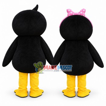 Cute Penguin Couple Mascot Cartoon Style Costume Cute Penguin Couple Mascot Cartoon Style Costume