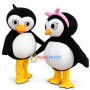 Cute Penguin Couple Mascot Cartoon Style Costume 