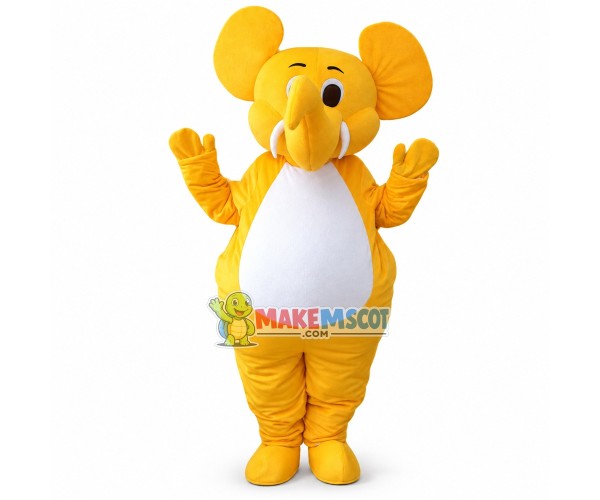 Adult Yellow Elephant Lightweight Mascot Costume Adult Yellow Elephant Lightweight Mascot Costume