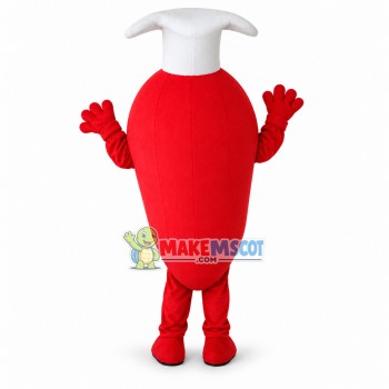 Chef Red Chili Pepper Cartoon Mascot Costume Chef Red Chili Pepper Cartoon Mascot Costume