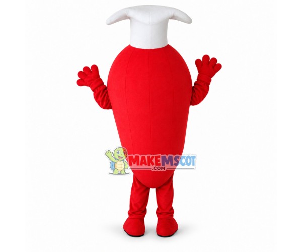 Chef Red Chili Pepper Cartoon Mascot Costume Chef Red Chili Pepper Cartoon Mascot Costume