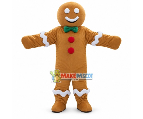 Gingerbread Man Mascot Costume	For Adult