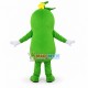 Deluxe Cartoon Green Wax Gourd With Yellow Bow Tie Mascot Costume Deluxe Cartoon Green Wax Gourd With Yellow Bow Tie Mascot Costume