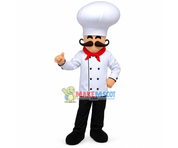 Professional Italian Chef Mascot Costume Professional Italian Chef Mascot Costume