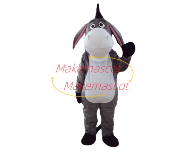 Gloomy Eeyore the Grey Donkey Mascot Costume	