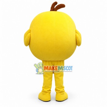 Round Cartoon Yellow Bird Mascot Costume Round Cartoon Yellow Bird Mascot Costume