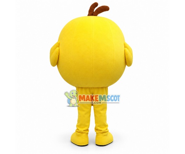 Round Cartoon Yellow Bird Mascot Costume Round Cartoon Yellow Bird Mascot Costume