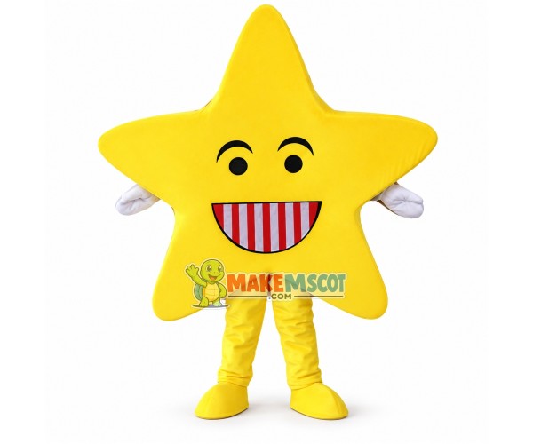 Smiley Emoji Star Mascot Costume 