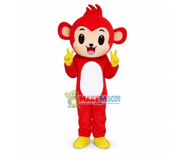 Adult Cartoon Red Monkey Mascot Costume Adult Cartoon Red Monkey Mascot Costume