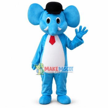 Mr. Blue Elephant Mascot Costume Mr. Blue Elephant Mascot Costume