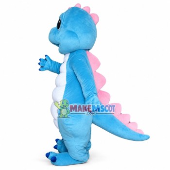 Cute Baby Blue Dragon Mascot Costume 