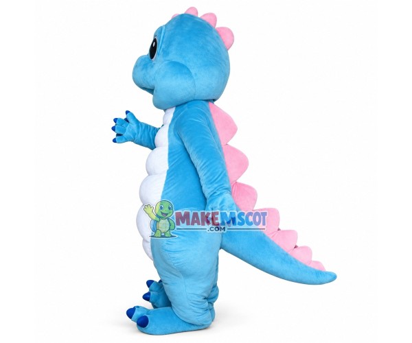 Cute Baby Blue Dragon Mascot Costume 