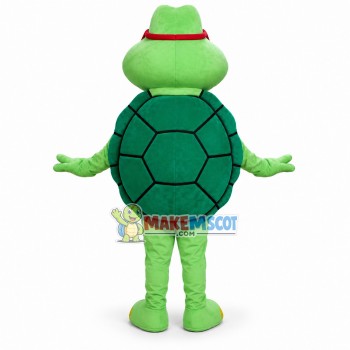 Green Turtle With Red Frame Mascot Costume Green Turtle With Red Frame Mascot Costume
