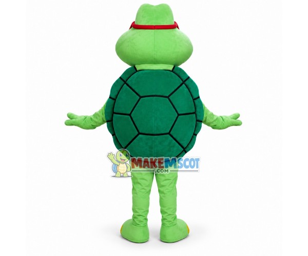 Green Turtle With Red Frame Mascot Costume Green Turtle With Red Frame Mascot Costume