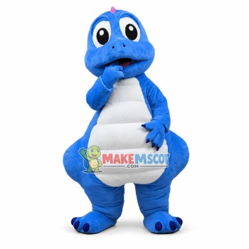 Cute Baby Blue Dragon Mascot Costume 