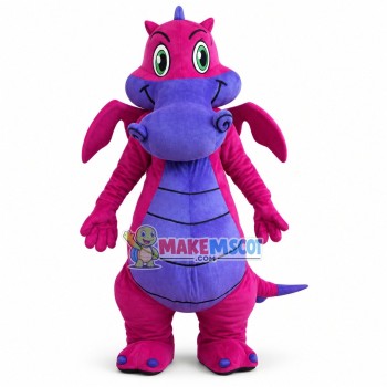 Purple & Pink Dragon Mascot Costume