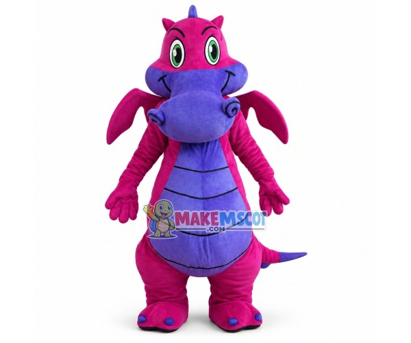 Purple & Pink Dragon Mascot Costume