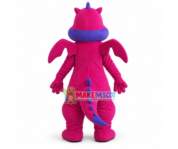 Purple & Pink Dragon Mascot Costume