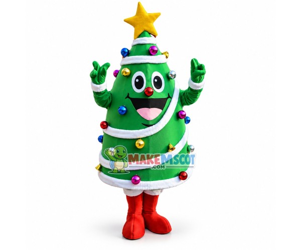 Lightweight Cartoon Christmas Tree Mascot Adult Costume 