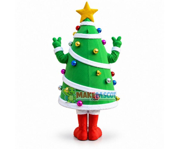 Lightweight Cartoon Christmas Tree Mascot Adult Costume Lightweight Cartoon Christmas Tree Mascot Adult Costume