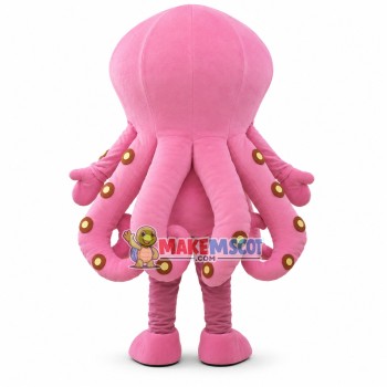 Pink Octopus Mascot Costume Pink Octopus Mascot Costume