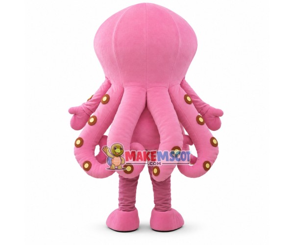 Pink Octopus Mascot Costume Pink Octopus Mascot Costume