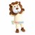 Adult Cartoon Light Yellow Lion Mascot Costume