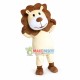 Adult Cartoon Light Yellow Lion Mascot Costume