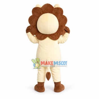 Adult Cartoon Light Yellow Lion Mascot Costume Adult Cartoon Light Yellow Lion Mascot Costume