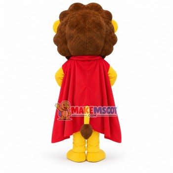 Cartoon Hero Golden Lion Mascot Costume Cartoon Hero Golden Lion Mascot Costume