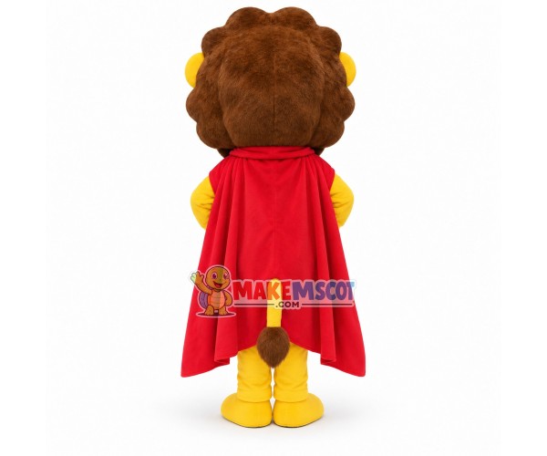 Cartoon Hero Golden Lion Mascot Costume Cartoon Hero Golden Lion Mascot Costume