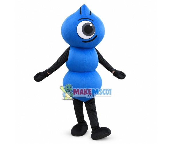 One-eyed Blue Ant Mascot Costume For Adult One-eyed Blue Ant Mascot Costume For Adult