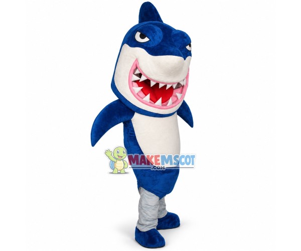 Ferocious Blue Shark Mascot Costume Ferocious Blue Shark Mascot Costume
