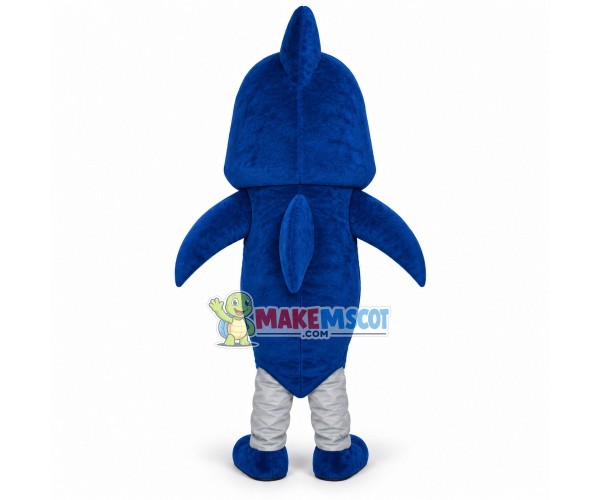 Ferocious Blue Shark Mascot Costume 