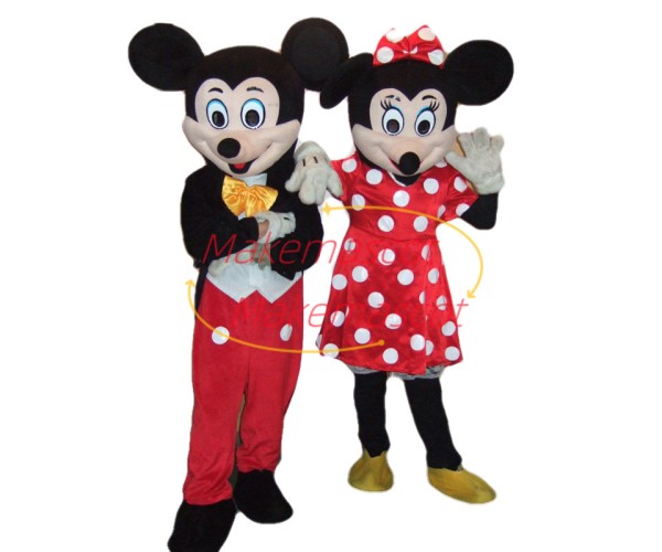 Basic Version Of Mickey Mouse & Minnie Mouse Mascot Costume Basic Version Of Mickey Mouse & Minnie Mouse Mascot Costume
