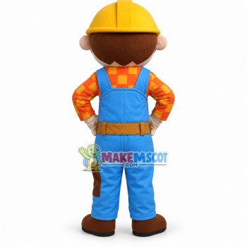 Enthusiastic Bob the Builder Mascot Costume 