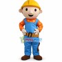 Enthusiastic Bob the Builder Mascot Costume 