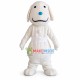 Adult Cartoon White Dog With Blue Nose Mascot Costume Adult Cartoon White Dog With Blue Nose Mascot Costume
