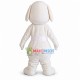 Adult Cartoon White Dog With Blue Nose Mascot Costume Adult Cartoon White Dog With Blue Nose Mascot Costume